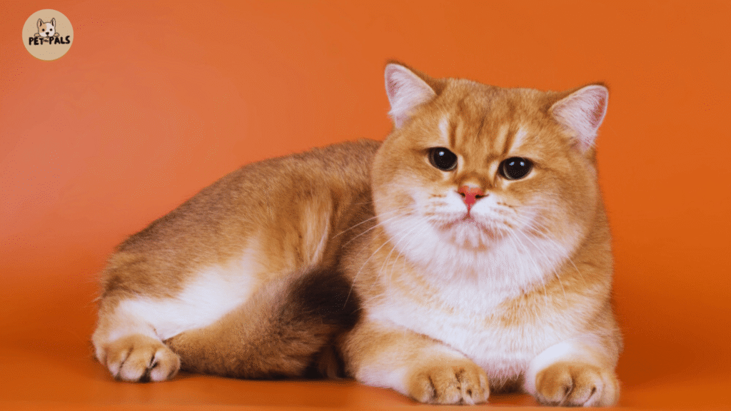Cute British Shorthair kitten with blue eyes